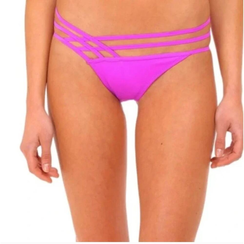 New L’Agent by Agent Provocateur Melita Bikini Bottoms In Magenta Size XS
